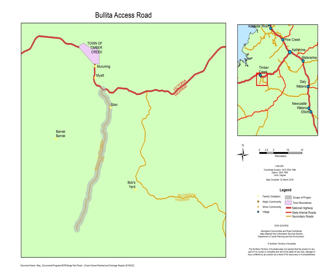 bullita access road